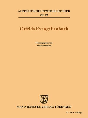 cover image of Otfrids Evangelienbuch